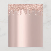 メイクアップビューティーサロン ブラウン グリッター フライヤー スパーク ラッシュ (裏面)