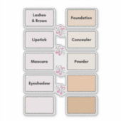 メイクアップビン団体や組織バニティビニールラベル シール (正面)