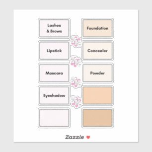 メイクアップビン団体や組織バニティビニールラベル シール