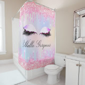 メイクアップピンクの花嫁ドリップガーリース シャワーカーテン (インサイチュ)