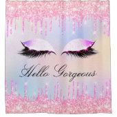 メイクアップピンクの花嫁ドリップガーリース シャワーカーテン (正面)