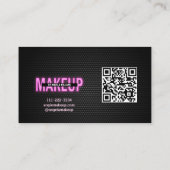 メイクアップピンクネオンレインボーグリッターガーリー美しい 名刺 (裏面)