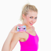 メイクアップピンクラッシュ明るい赤紫色グラデーションアポイントメントカード 予約カード