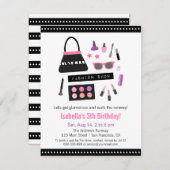 メイクアップファッション表示バースデーパーティ招待状 招待状 (正面/裏面)