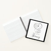 メイクアップフェミニンアーティストラインアート女性手描き ノートブック (内部)