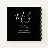 メイクアップフェミニンアーティストラインアート女性手描き ノートブック (裏面)