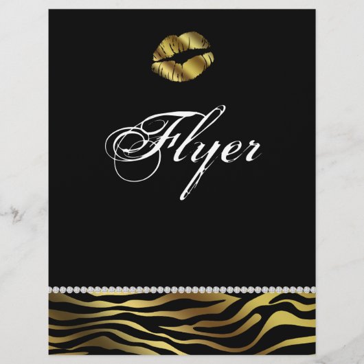 メイクアップフライヤーヘアサロン爪、 ネイルゼブラシルバー&金ゴールド チラシ (正面)