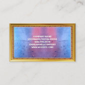 メイクアップブラシとツールのコンパクト |金ゴールドフレーム 名刺 (裏面)