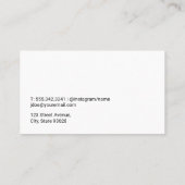 メイクアップブラシとパウダー | メタリック落書き 名刺 (裏面)