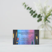 メイクアップブラシと口紅 |基礎 名刺 (スタンド正面)