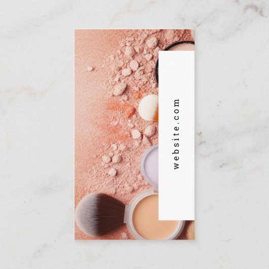 メイクアップブラシと基礎パレット 名刺 (裏面)