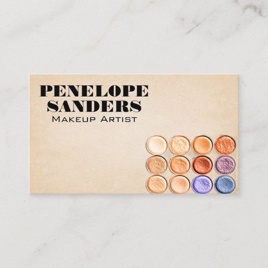 メイクアップブラシと基礎 名刺 (正面)