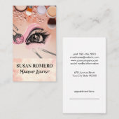 メイクアップブラシと基礎 | 目のまぶし 予約カード (正面/裏面)