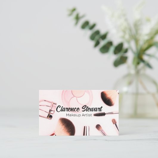 メイクアップブラシと美しいキット 名刺 (スタンド正面)