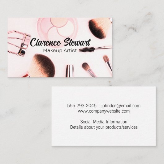 メイクアップブラシと美しいキット 名刺 (正面/裏面)