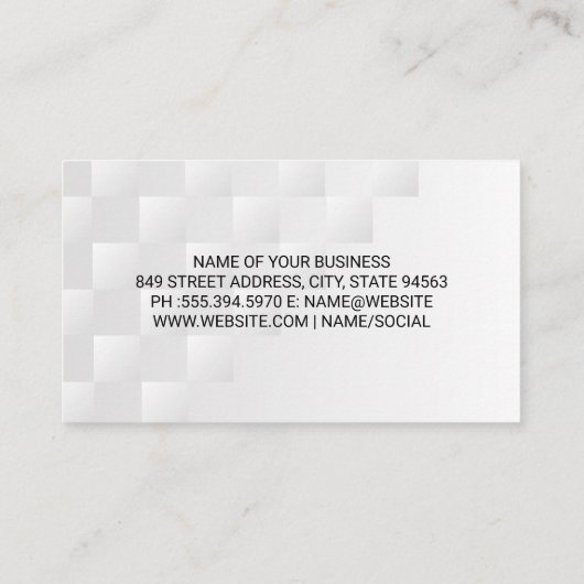 メイクアップブラシと美しい財団 名刺 (裏面)