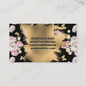 メイクアップブラシの基礎 | 花 予約カード (裏面)