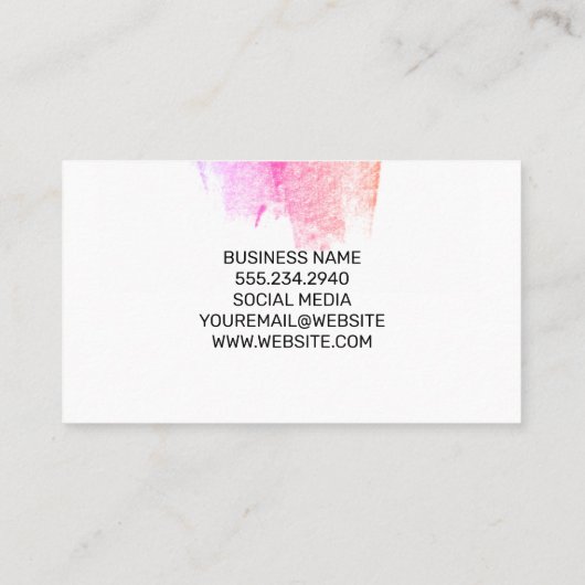 メイクアップブラシアイコン名刺 名刺 (裏面)