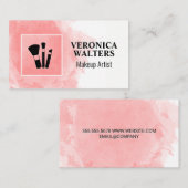 メイクアップブラシアイコン |水彩 ロイヤリティカード (正面/裏面)