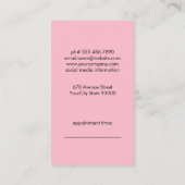 メイクアップブラシアポイントメントカード 予約カード (裏面)