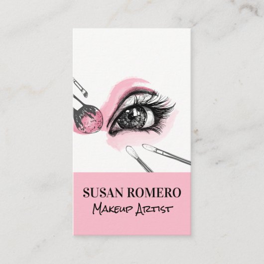 メイクアップブラシアポイントメントカード 予約カード (正面)