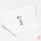 メイクアップブラシステッカー ラウンドシール (封筒)