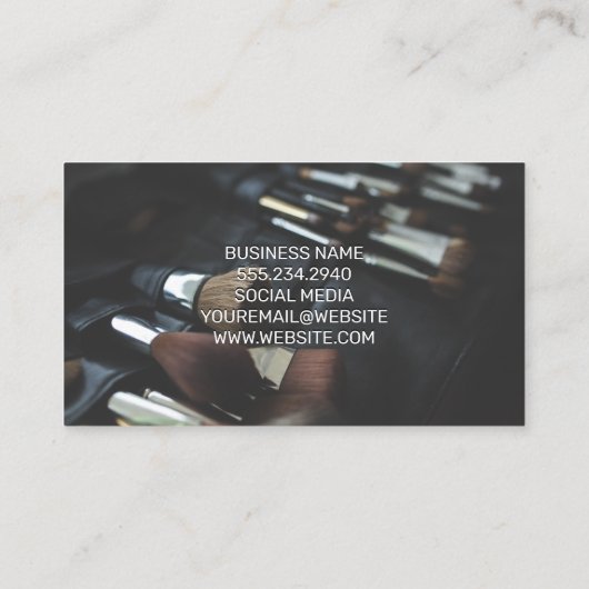 メイクアップブラシセット | メイクアップブラシアイコン 名刺 (裏面)