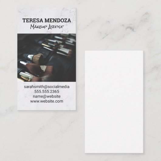 メイクアップブラシセット 名刺 (正面/裏面)