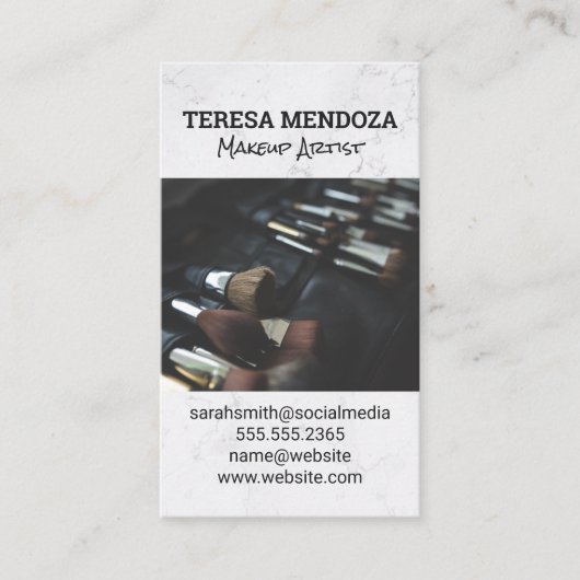 メイクアップブラシセット 名刺 (正面)