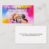 メイクアップブラシセット | 芸術的カラフル 名刺 (正面/裏面)