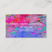 メイクアップブラシブライトカラー化粧品 名刺 (裏面)