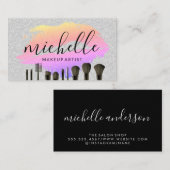 メイクアップブラシ |キス染色 |グリッター 名刺 (正面/裏面)