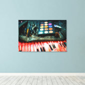 メイクアップブラシ キャンバスプリント (インサイチュ (ウッドフロア))