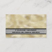 メイクアップブラシ |ゴールドフォイルきらめく 名刺 (裏面)