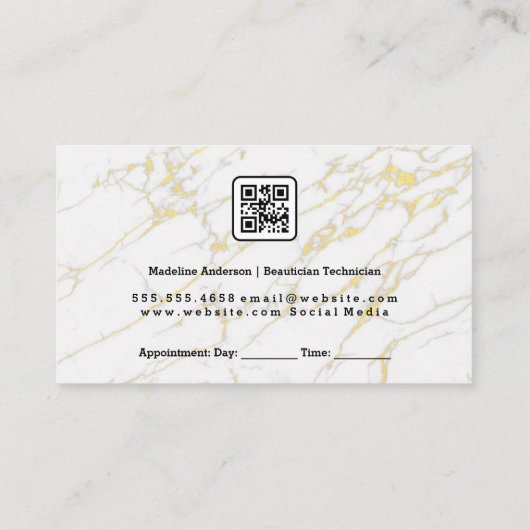 メイクアップブラシ |サロンシザーズロゴ 予約カード (裏面)