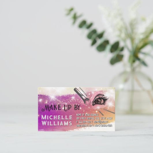 メイクアップブラシ |スターダストきらめく 名刺 (スタンド正面)