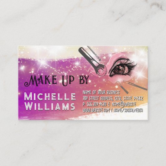 メイクアップブラシ |スターダストきらめく 名刺 (正面)