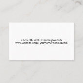 メイクアップブラシ |バラ金ゴールドメタリックブラシストローク 名刺 (裏面)