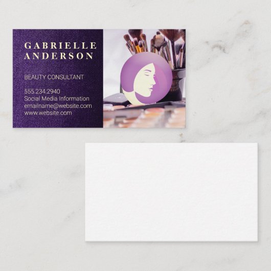 メイクアップブラシ | ビューティー | 化粧品 名刺 (正面/裏面)