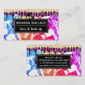 メイクアップブラシ |ヘアツール |グリッター 名刺 (正面/裏面)