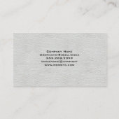 メイクアップブラシ |ホワイトレザーテクスチャ 名刺 (裏面)