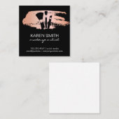 メイクアップブラシ |メイクアップアーティスト スクエア名刺 (正面/裏面)