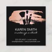 メイクアップブラシ |メイクアップアーティスト スクエア名刺 (正面)