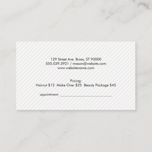 メイクアップブラシ |メイクアップアーティスト 予約カード (裏面)