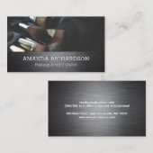 メイクアップブラシ |メタルシルバー(ブラシ付き) 名刺 (正面/裏面)