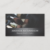 メイクアップブラシ |メタルシルバー(ブラシ付き) 名刺 (正面)