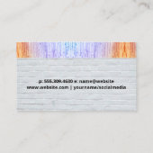 メイクアップブラシ |レンガとテクスチカラフルャ 名刺 (裏面)