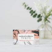 メイクアップブラシ |女性美しい 予約カード (スタンド正面)