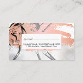 メイクアップブラシ |女性美しい 予約カード (裏面)