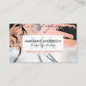 メイクアップブラシ |女性美しい 予約カード (正面)